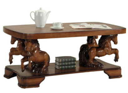 Real Handcraft Horse Wood Table Couch Tables Side 137cm Sofa Classic r